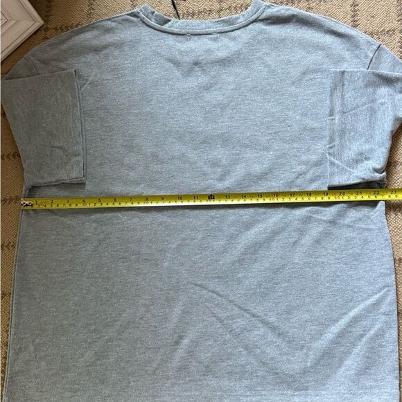 Zara Metallic Thread T-Shirt w Slogan - Silver NWT S - Picture 8 of 10